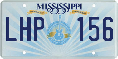 MS license plate LHP156