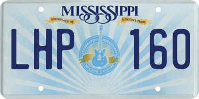 MS license plate LHP160