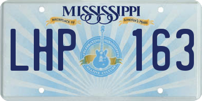 MS license plate LHP163