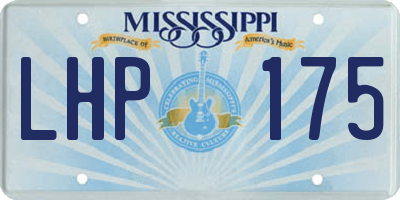 MS license plate LHP175