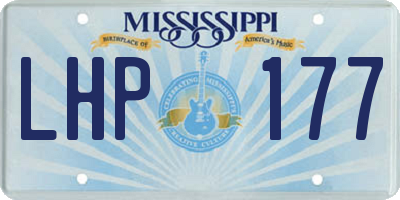 MS license plate LHP177