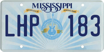 MS license plate LHP183