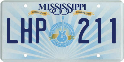 MS license plate LHP211