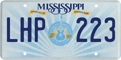 MS license plate LHP223