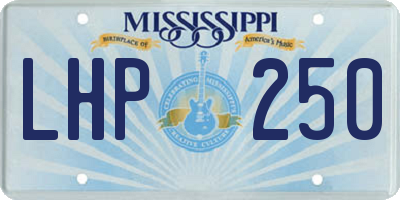 MS license plate LHP250