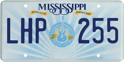 MS license plate LHP255