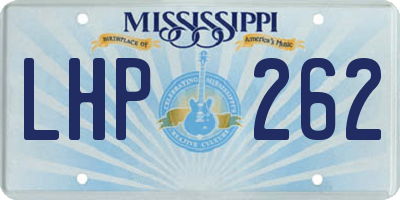 MS license plate LHP262