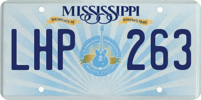 MS license plate LHP263