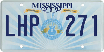 MS license plate LHP271