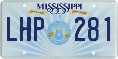 MS license plate LHP281