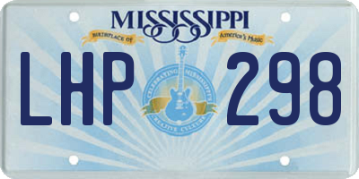 MS license plate LHP298