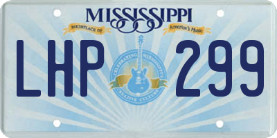MS license plate LHP299