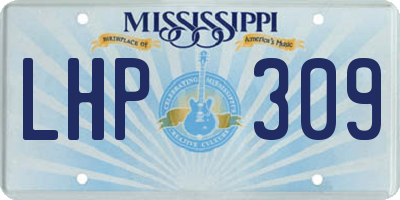 MS license plate LHP309