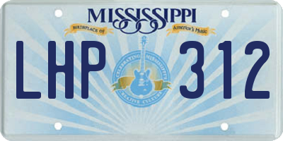 MS license plate LHP312