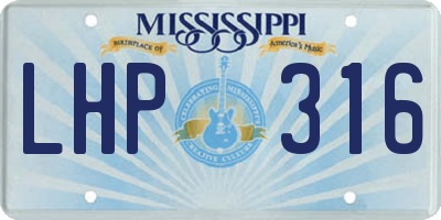 MS license plate LHP316