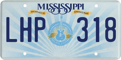 MS license plate LHP318