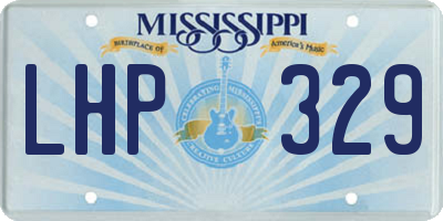 MS license plate LHP329
