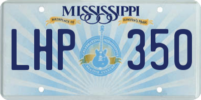 MS license plate LHP350
