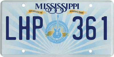 MS license plate LHP361