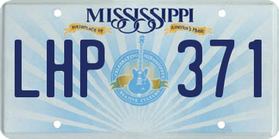 MS license plate LHP371