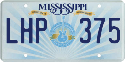 MS license plate LHP375