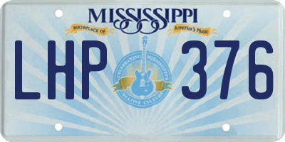 MS license plate LHP376