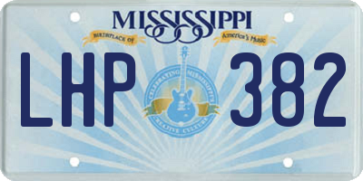 MS license plate LHP382