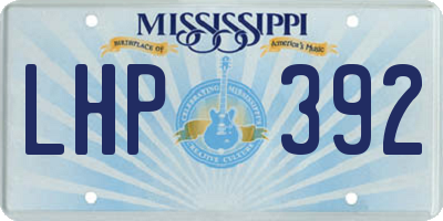 MS license plate LHP392