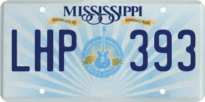MS license plate LHP393