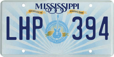 MS license plate LHP394