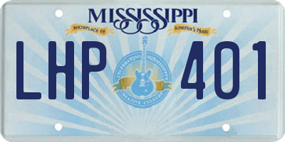 MS license plate LHP401