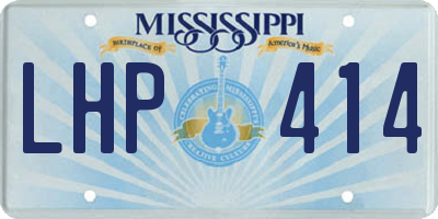 MS license plate LHP414