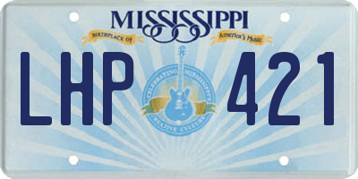 MS license plate LHP421
