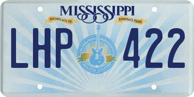 MS license plate LHP422