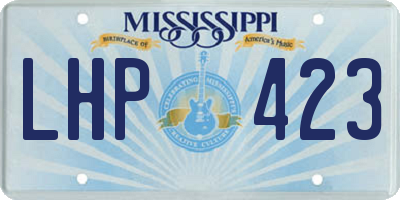 MS license plate LHP423