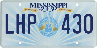 MS license plate LHP430
