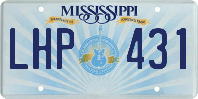 MS license plate LHP431