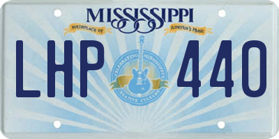 MS license plate LHP440