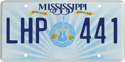 MS license plate LHP441