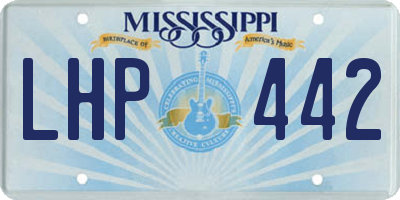MS license plate LHP442