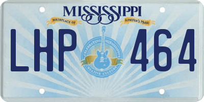 MS license plate LHP464