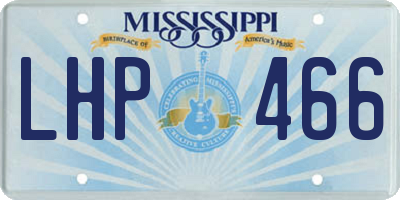 MS license plate LHP466