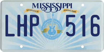 MS license plate LHP516