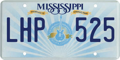 MS license plate LHP525