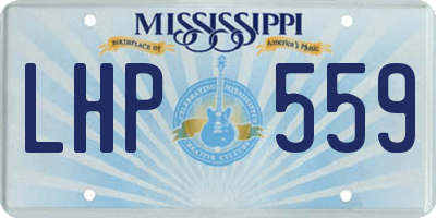 MS license plate LHP559