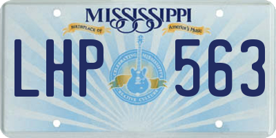 MS license plate LHP563