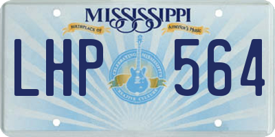 MS license plate LHP564
