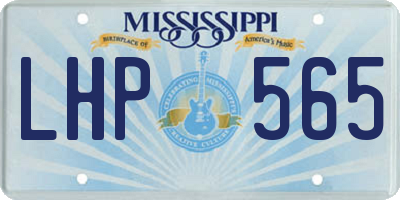 MS license plate LHP565