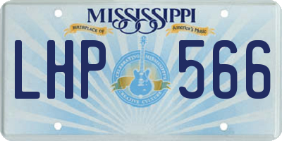 MS license plate LHP566