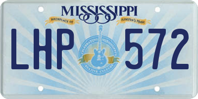 MS license plate LHP572
